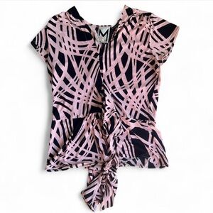 Y2k Stylish Pink and Black Women's Top